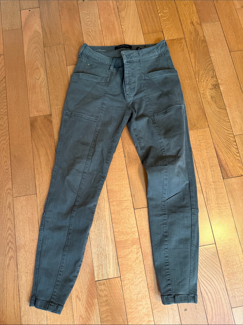 Slim Utility Pants in dark green